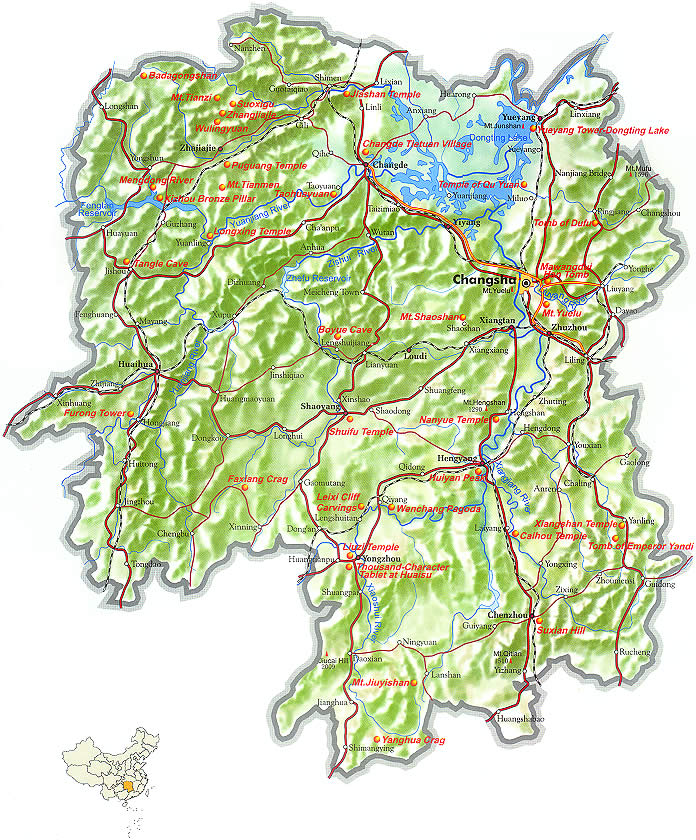 hunan province map